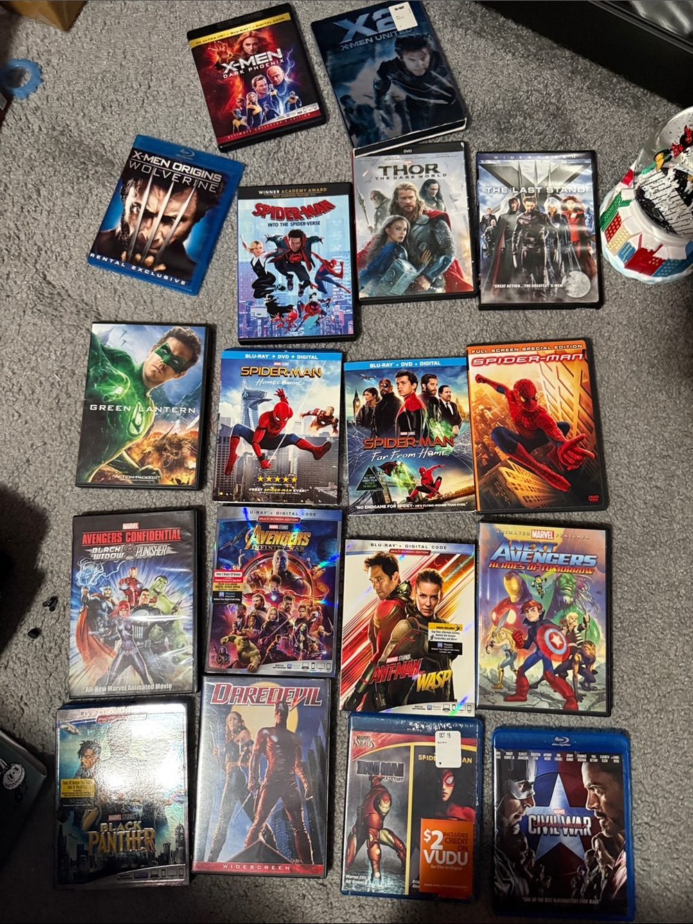 Marvel Superhero avengers Spiderman X-men  DVD/Blu-ray Lot